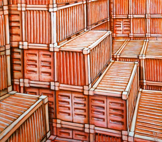 Artist: David A. Stephenson - Cargo Cult 2 (2011) - Painting, Acrylic on Canvas