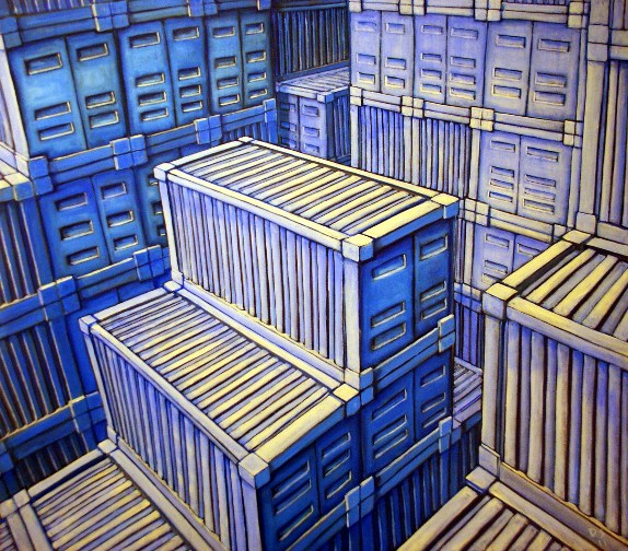 Artist: David A. Stephenson - Cargo Cult 3 (2011) - Painting, Acrylic on Canvas