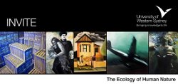 UWS Invitation to: The Ecology of Human Nature